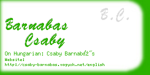 barnabas csaby business card